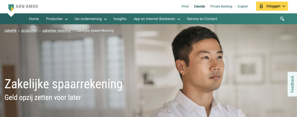 Logo ABN AMRO zakelijke spaarrekening