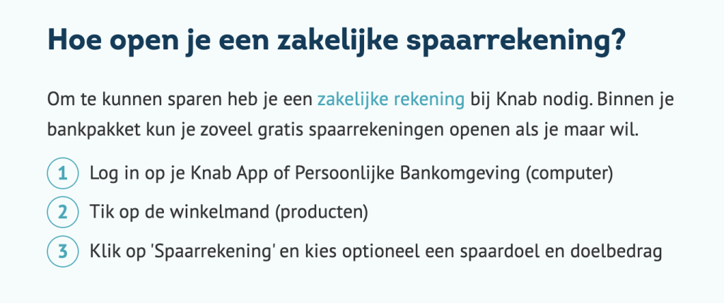 Hoe open je een Knab zakelijke spaarrekening?